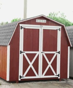 Red Mini barn Diamond Paintings