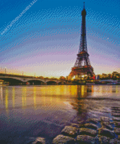 Seine River Eiffel Tower Diamond Paintings