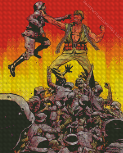 Sgt Rock Vs The Army of the dead Diamond Paintings