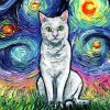 Starry night cat Diamond Paintings