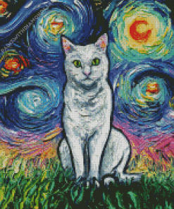 Starry night cat Diamond Paintings