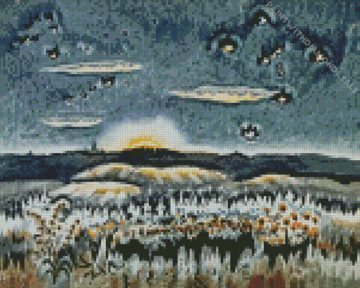 December Moonrise Charles Burchfield Diamond Painting