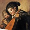 Two Singing Boys with a Lute and a Music Book Diamond Paintings