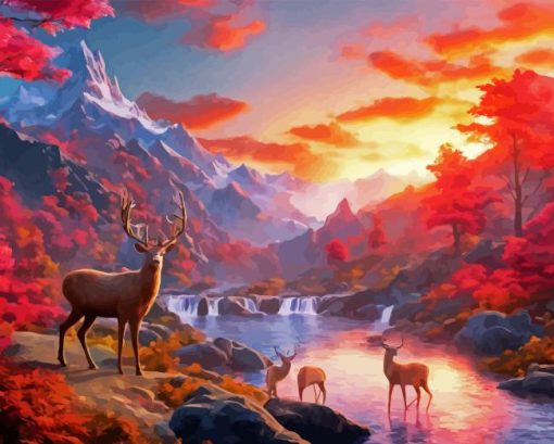 Wild Deer Diamond Paintings