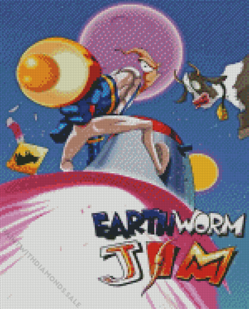 earthworm jim Diamond Paintings