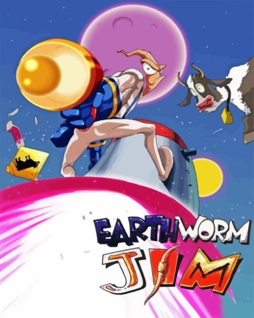 earthworm jim Diamond Paintings