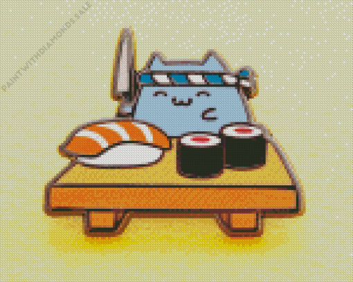 sushi cat Diamond Paintings