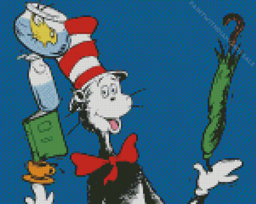 the cat in the hat Diamond Paintings