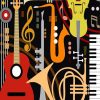 Abstract Musical Instruments Diamond Painting