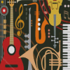 Abstract Musical Instruments Diamond Painting