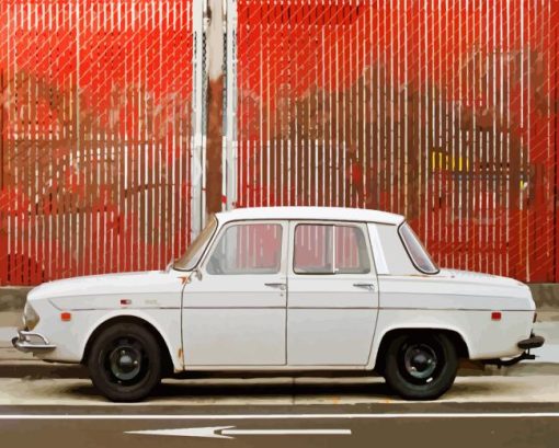 Antique White Renault 8 Diamond Painting