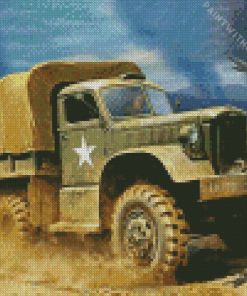 Army Truck Diamond Painting