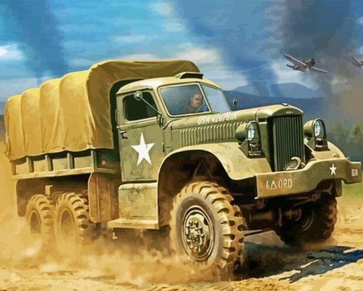 Army Truck Diamond Painting