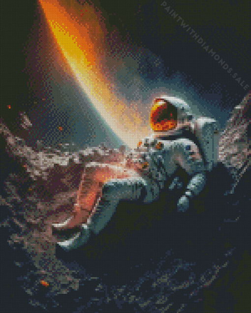 Astronaut Relaxing in Space Diamond Painting