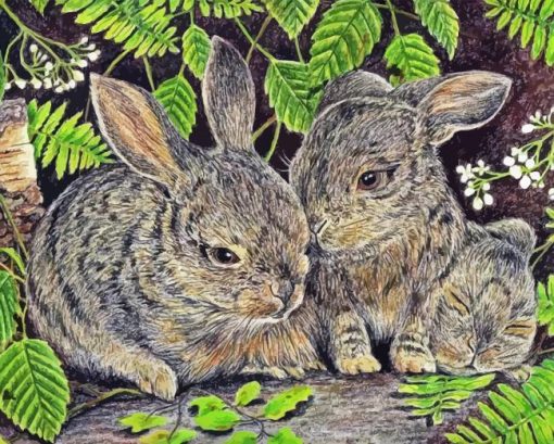 Baby Bunnies Diamond Painting