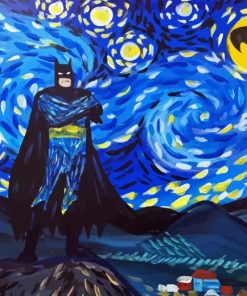 Batman Starry Night Diamond Painting
