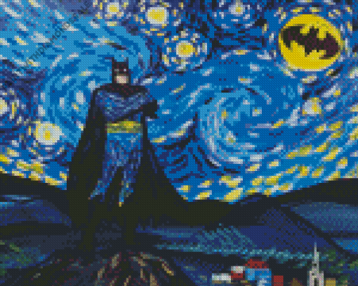 Batman Starry Night Diamond Painting