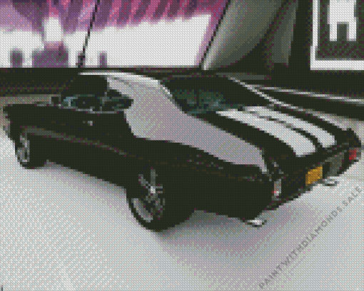 Black And White Chevelle Super Sport Diamond Painting