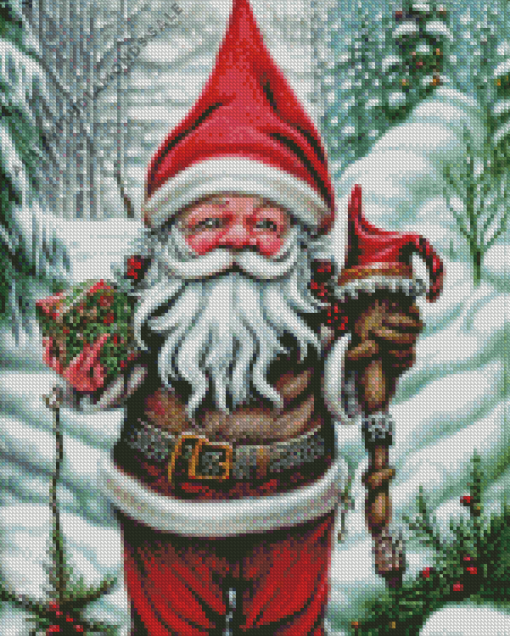 Christmas Santa Dwarf Diamond Painting