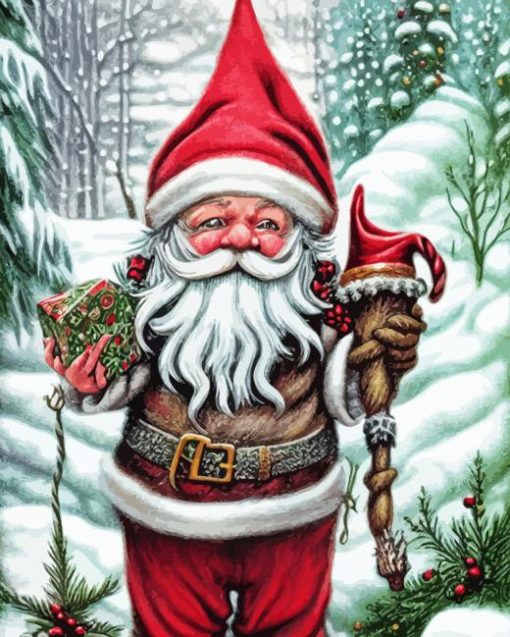 Christmas Santa Dwarf Diamond Painting