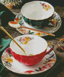 Cup and Saucer Diamond Painting