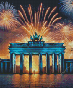 Fireworks Over Brandenburger Gate Diamond Painting