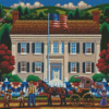 Folk Art Houses Diamond Painting