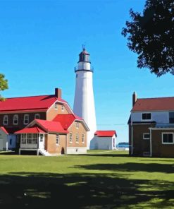 Fort Gratiot Lighthouse Diamond Painting