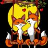 Fox Couple Swinging Diamond Painting