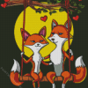 Fox Couple Swinging Diamond Painting