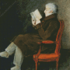 French Man Reading Book Diamond Painting