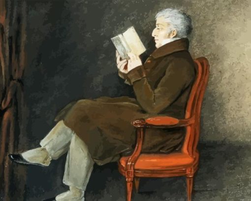 French Man Reading Book Diamond Painting