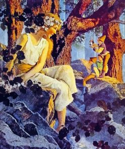 Girl With Elves Maxfield Parrish Diamond Painting