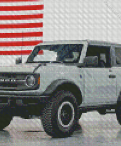 Grey Ford Bronco Diamond Painting