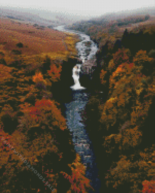 High Force Waterfall Diamond Painting