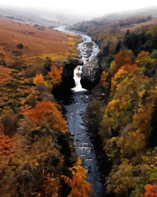 High Force Waterfall Diamond Painting