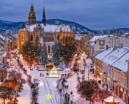 Kosice In Winter Diamond Painting