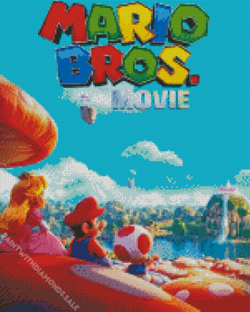 Mario Movie Poster Diamond Painting