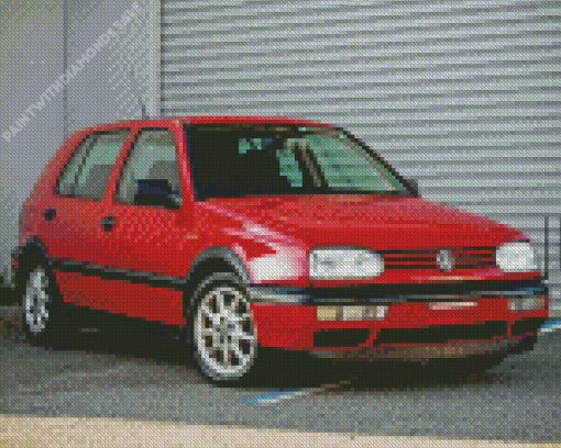 Mk3 Red Golf Diamond Painting