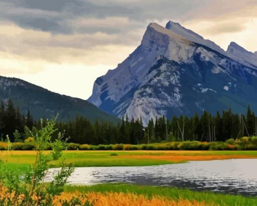 Mount Rundle Diamond Painting