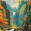 Multnomah Falls Poster Diamond Painting