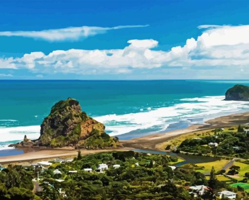 Piha Beach Diamond Painting