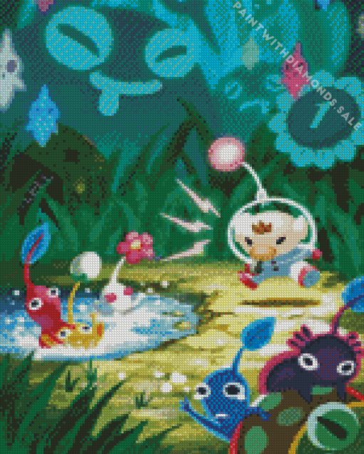 Pikmin Video Game Diamond Painting