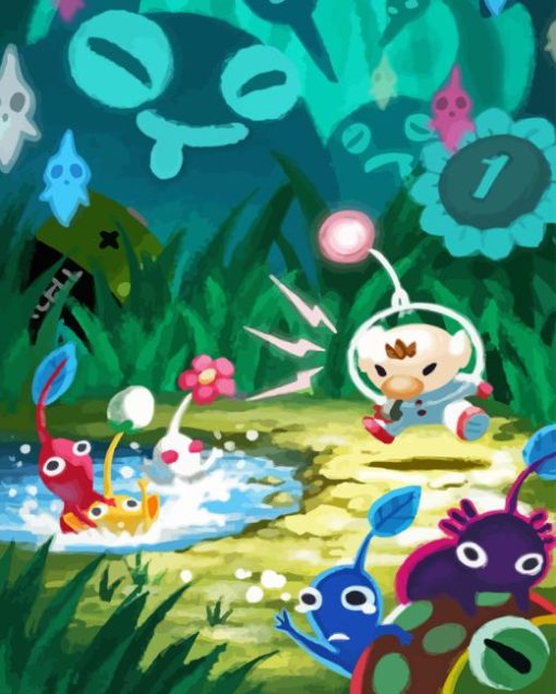 Pikmin Video Game Diamond Painting