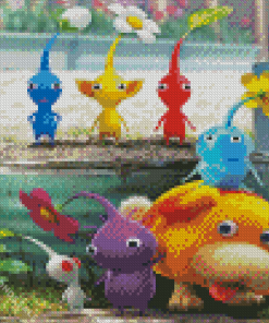 Pikmin Video Game Diamond Painting