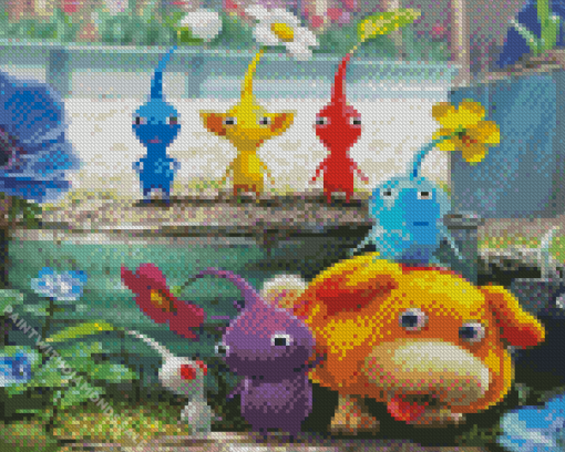 Pikmin Video Game Diamond Painting