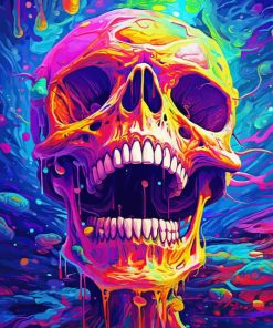 Psychedelic Skull Art Diamond Painting