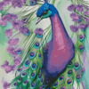 Purple Peacock Art Diamond Painting