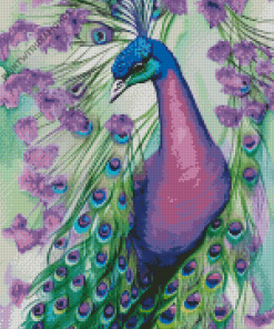 Purple Peacock Art Diamond Painting