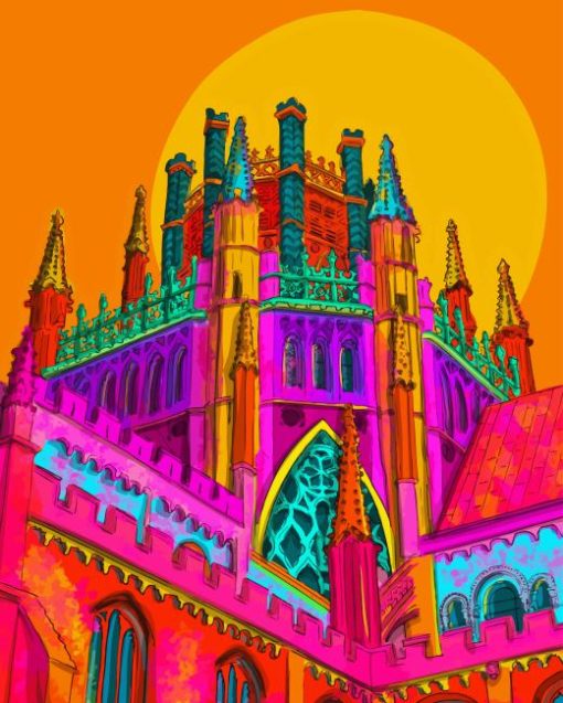 Rainbow Ely Cathedral Diamond Painting